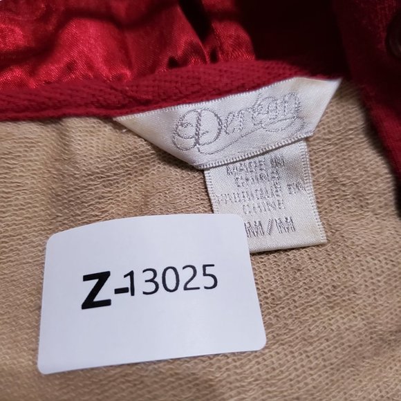 House Of Dereon Women Jacket‎ Medium Red Hooded Logo Embroidered Full Zip - Picture 8 of 9